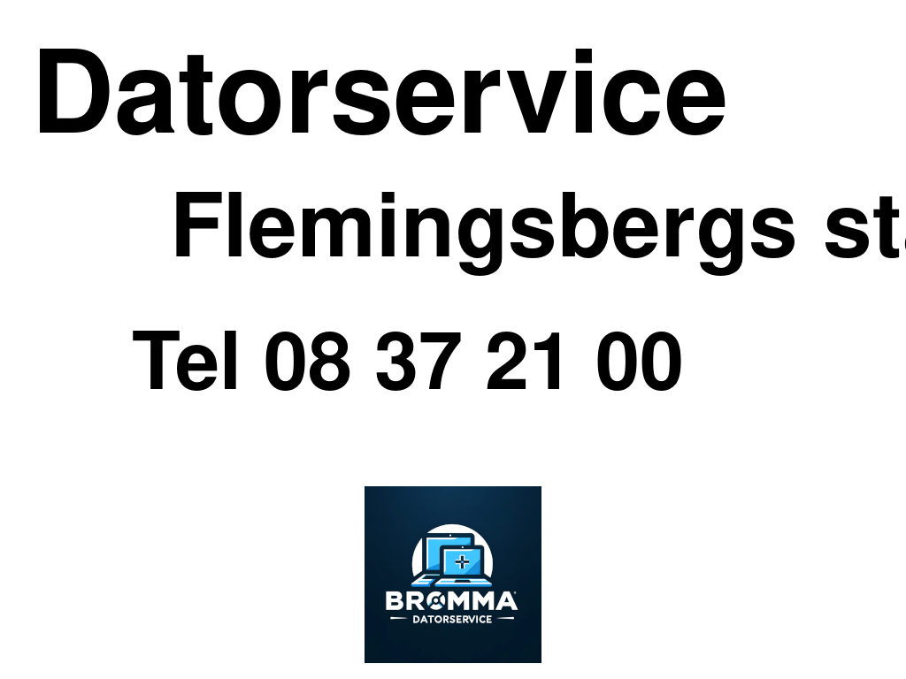 Datorservice Flemingsbergs station
